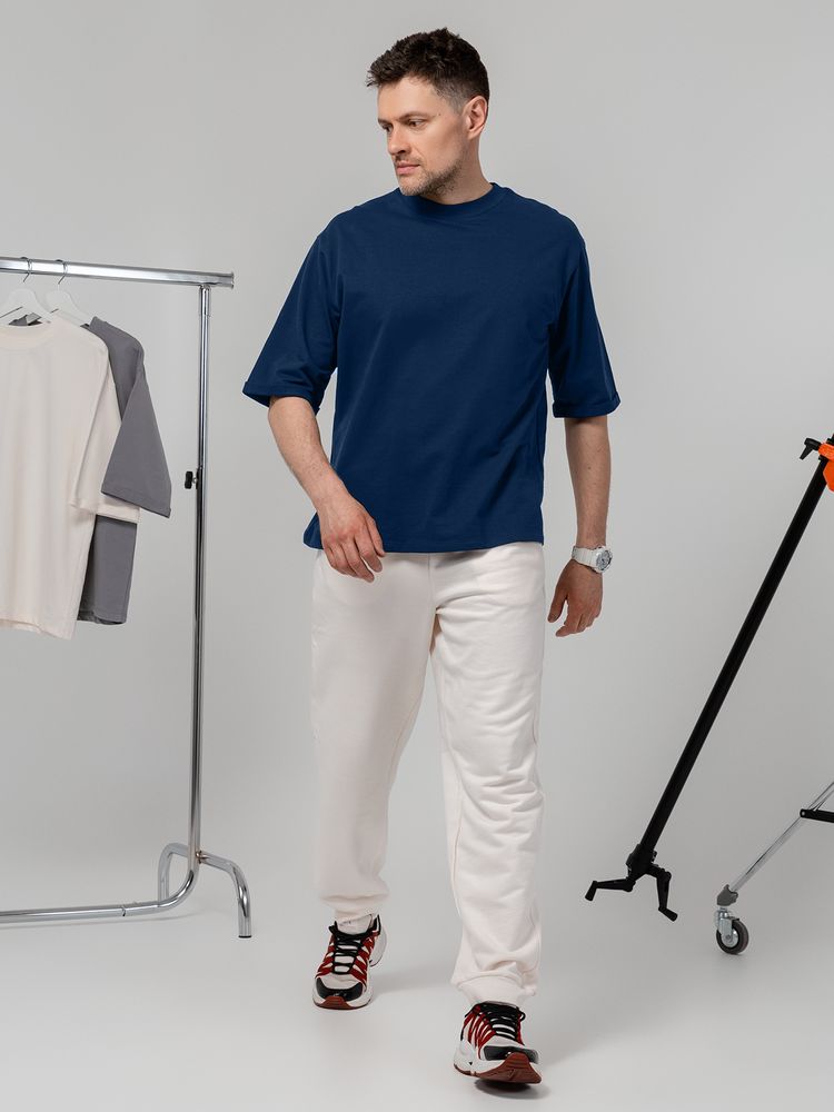 Футболка оверсайз унисекс Kosmos 2.0, темно-синяя — изображение 11