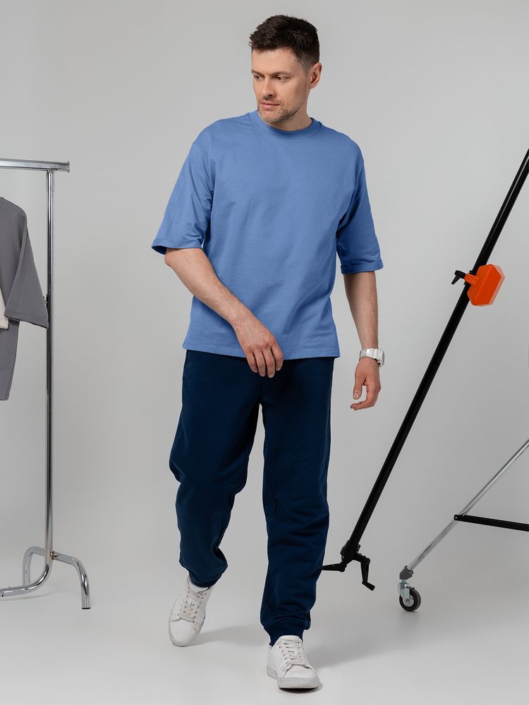 Футболка оверсайз унисекс Kosmos 2.0, синяя — изображение 11