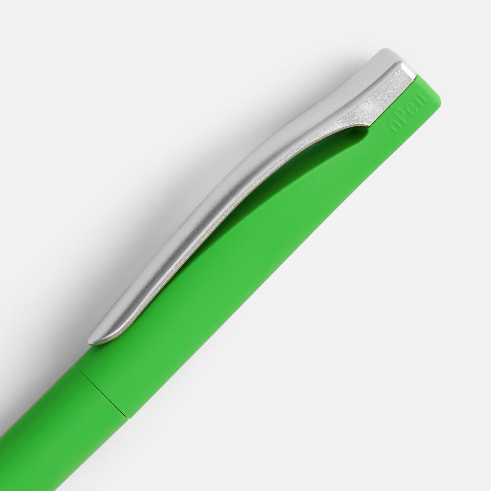 Ручка шариковая Pin Soft Touch, зеленая — изображение 4