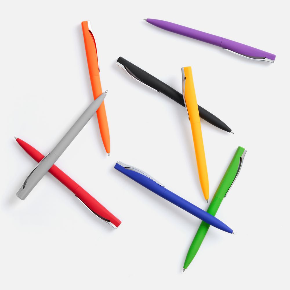 Ручка шариковая Pin Soft Touch, зеленая — изображение 5