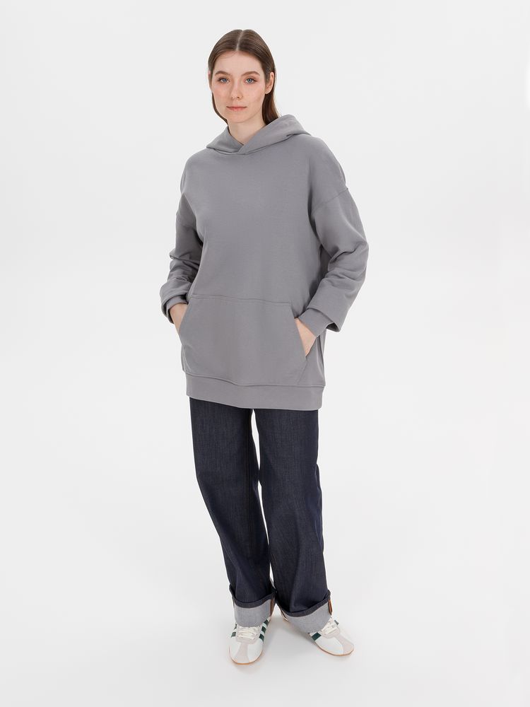 Худи оверсайз унисекс Outshine, серое — изображение 9