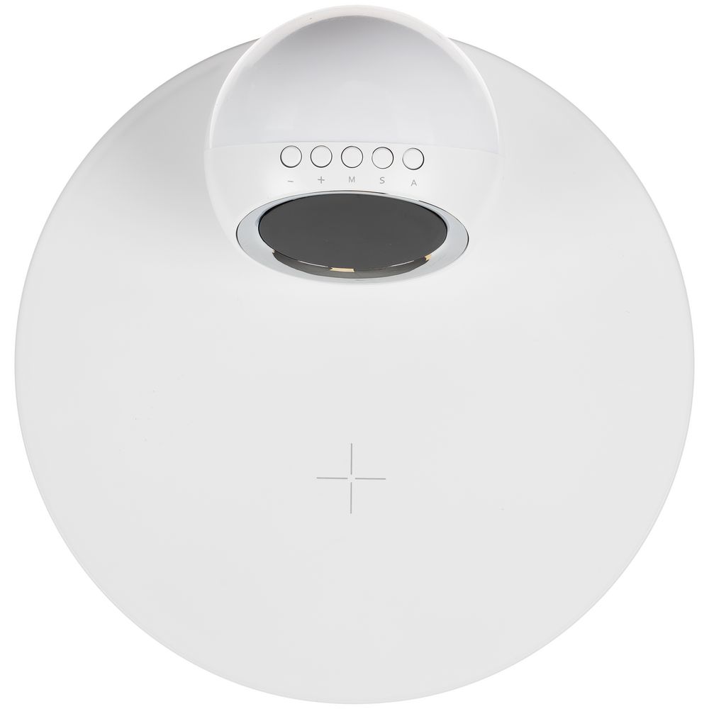 Станция беспроводной зарядки с часами и подсветкой GlobeBee, белая — изображение 6