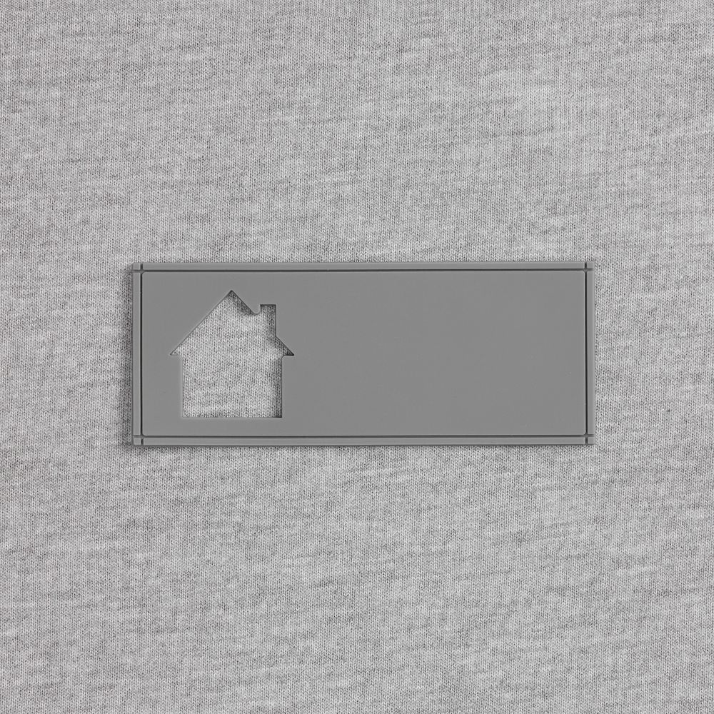 Лейбл из ПВХ с вырубкой «Дом», серый — изображение 3