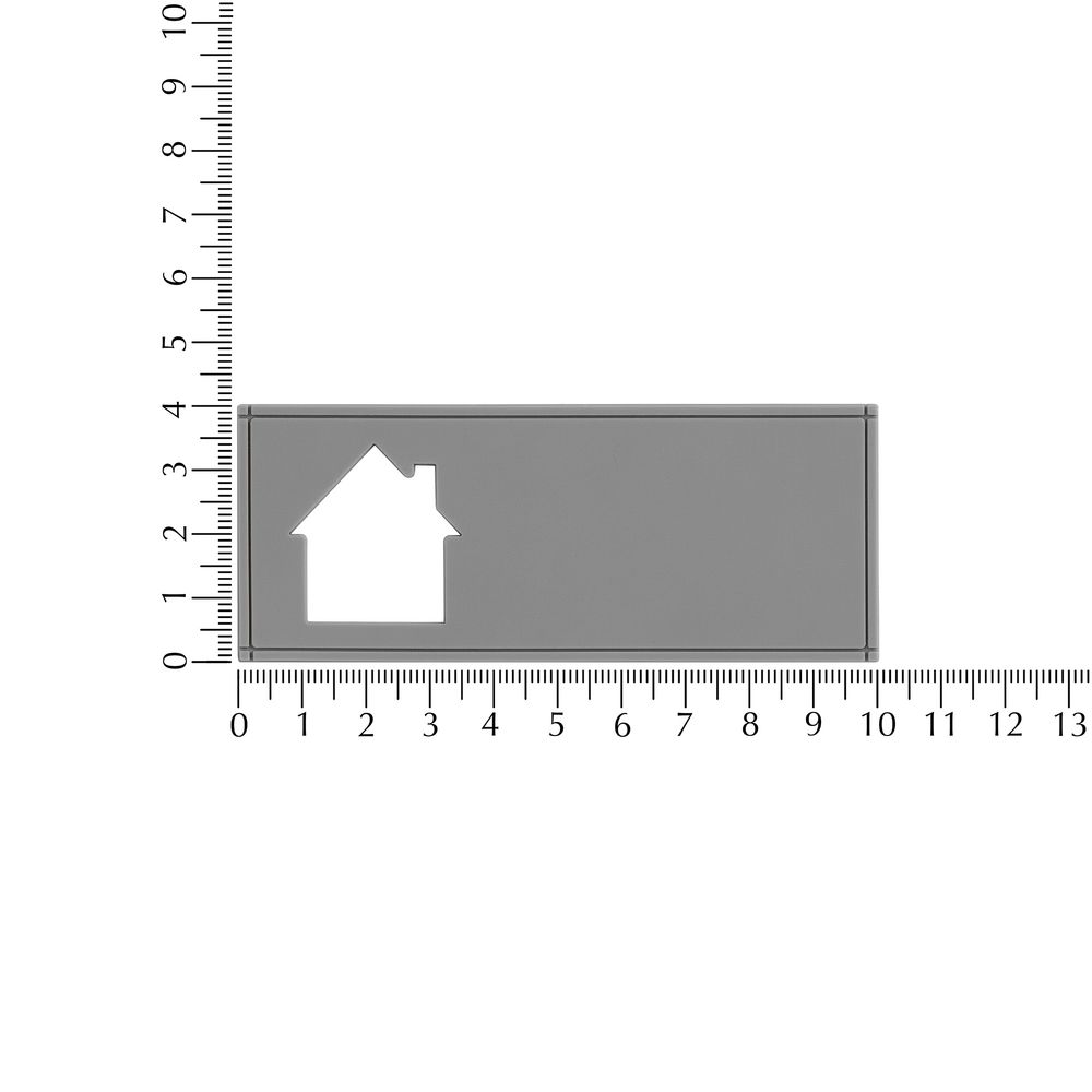 Лейбл из ПВХ с вырубкой «Дом», серый — изображение 4