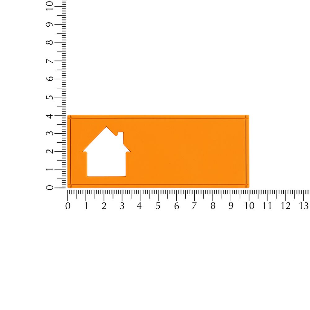 Лейбл из ПВХ с вырубкой «Дом», оранжевый неон — изображение 4