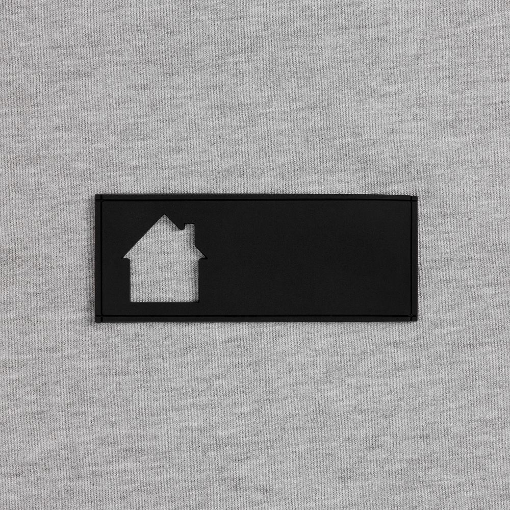 Лейбл из ПВХ с вырубкой «Дом», черный — изображение 3