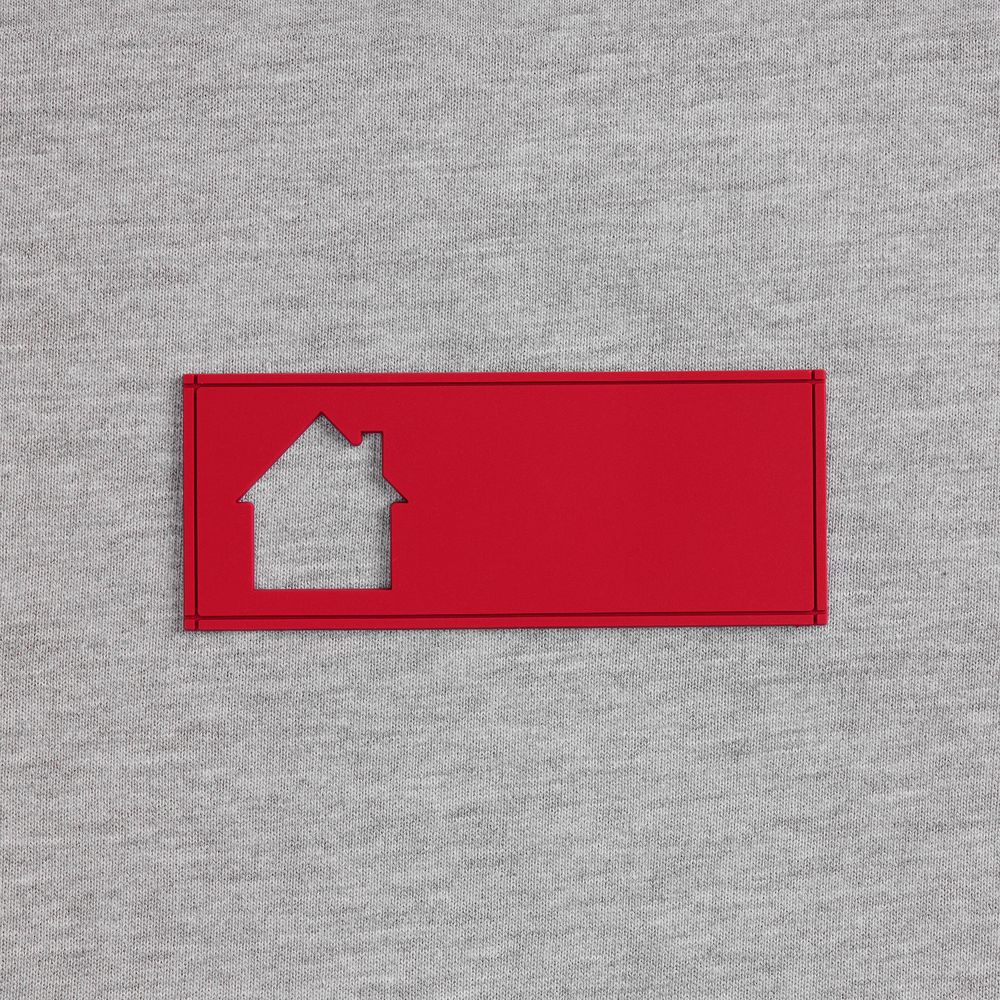Лейбл из ПВХ с вырубкой «Дом», красный — изображение 3