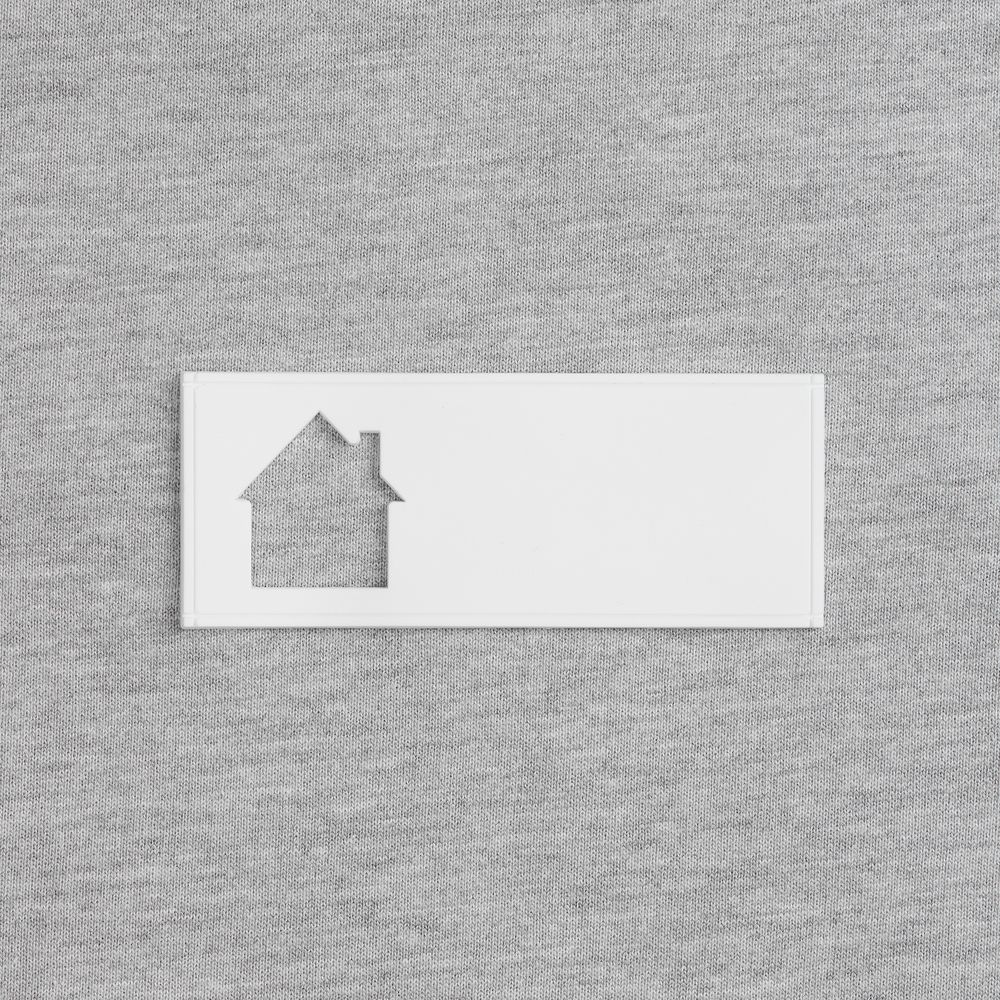 Лейбл из ПВХ с вырубкой «Дом», белый — изображение 3