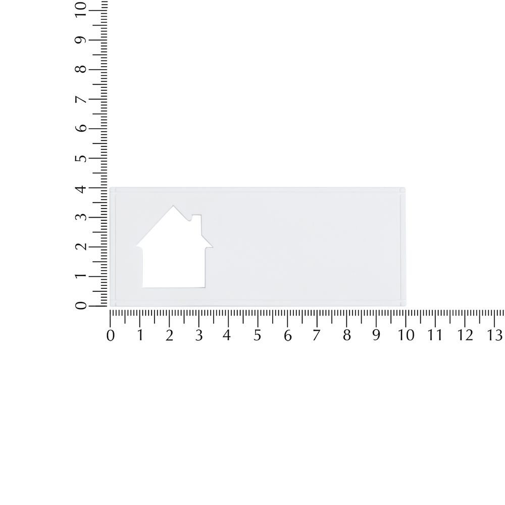 Лейбл из ПВХ с вырубкой «Дом», белый — изображение 4