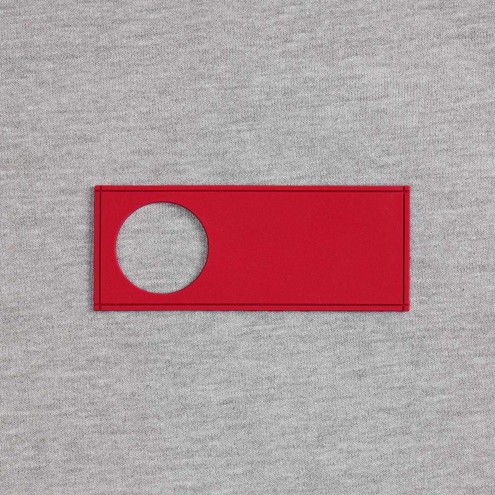 Лейбл из ПВХ с вырубкой «Круг», красный — изображение 3