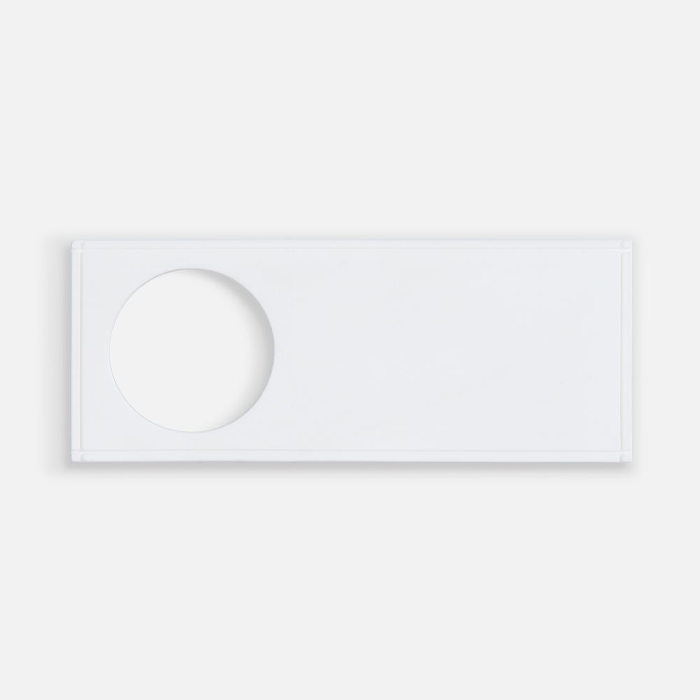 Лейбл из ПВХ с вырубкой «Круг», белый