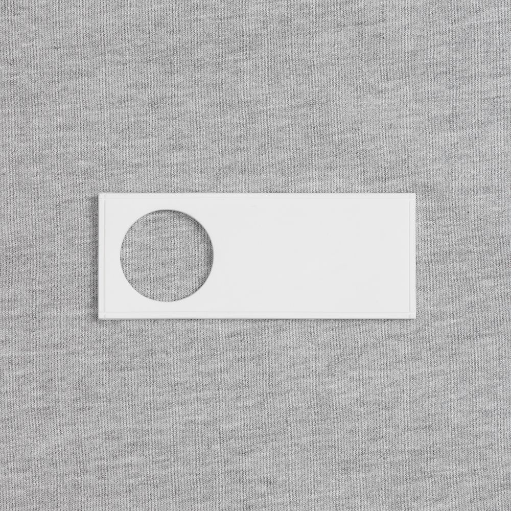 Лейбл из ПВХ с вырубкой «Круг», белый — изображение 3