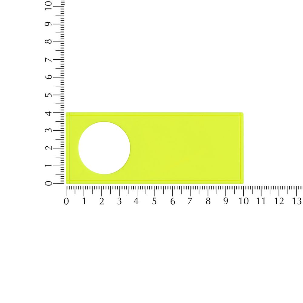 Лейбл из ПВХ с вырубкой «Круг», желтый неон — изображение 4
