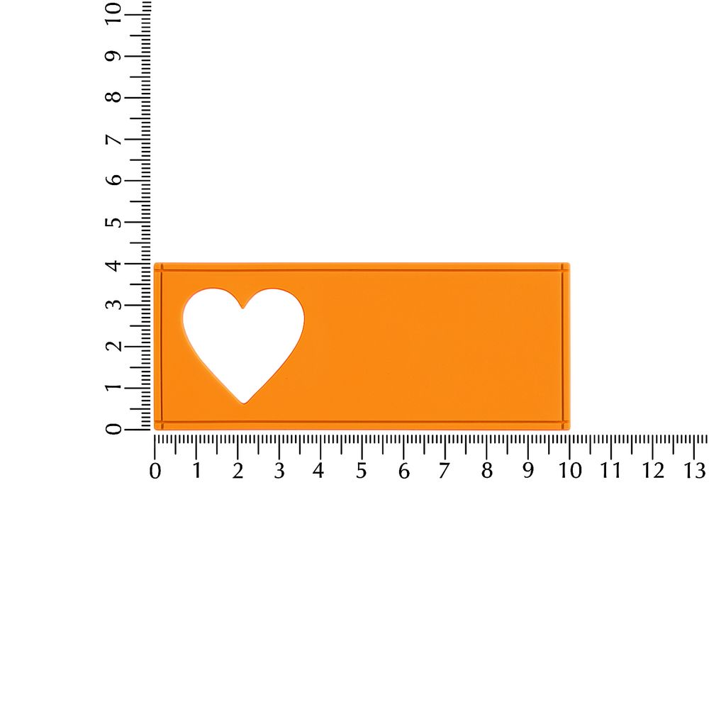 Лейбл из ПВХ с вырубкой «Сердце», оранжевый неон — изображение 4