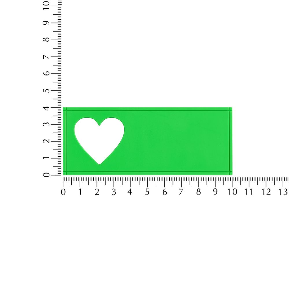 Лейбл из ПВХ с вырубкой «Сердце», зеленый неон — изображение 4