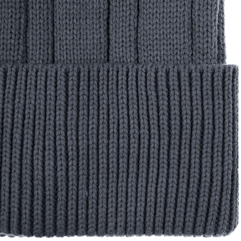 Шапка Knit Beat, серая (графит) — изображение 4