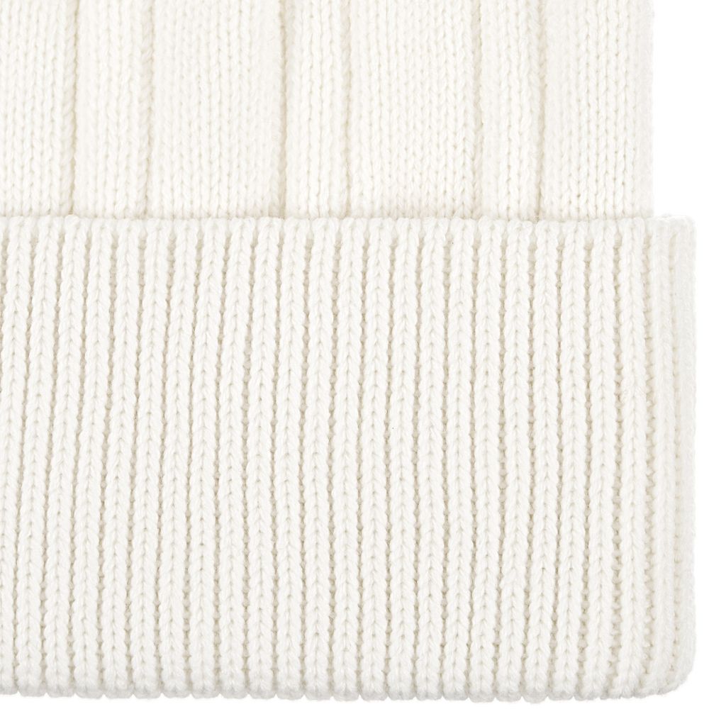 Шапка Knit Beat, белая (молочная) — изображение 4