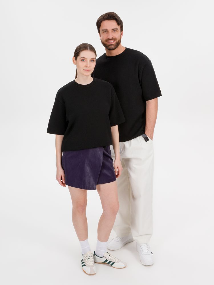 Джемпер с коротким рукавом Siluetti Volumica, черный — изображение 12