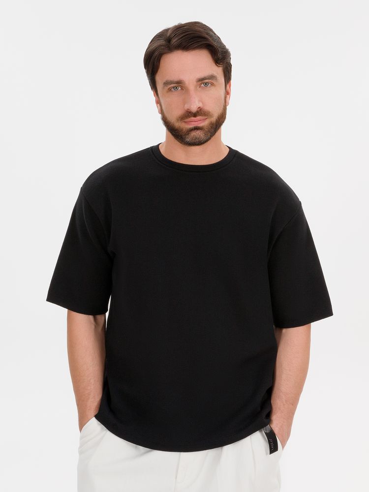 Джемпер с коротким рукавом Siluetti Volumica, черный — изображение 8