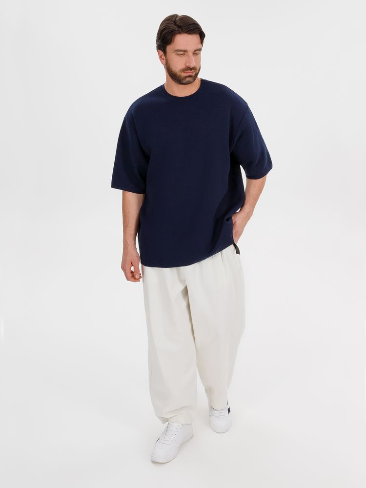 Джемпер с коротким рукавом Siluetti Volumica, темно-синий — изображение 11