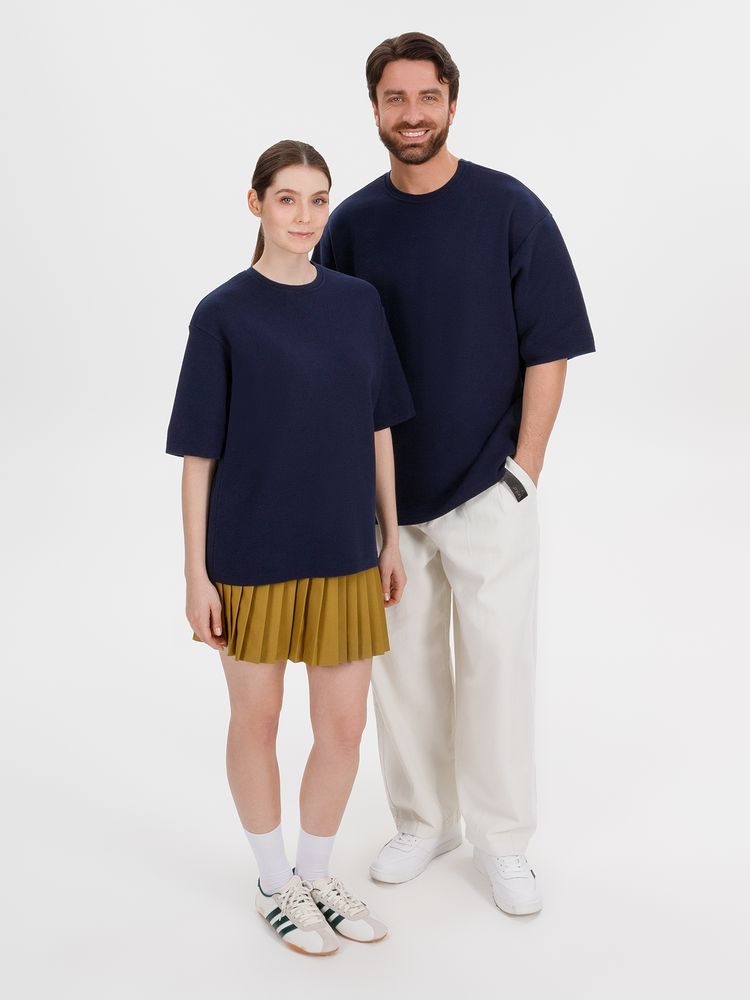 Джемпер с коротким рукавом Siluetti Volumica, темно-синий — изображение 12