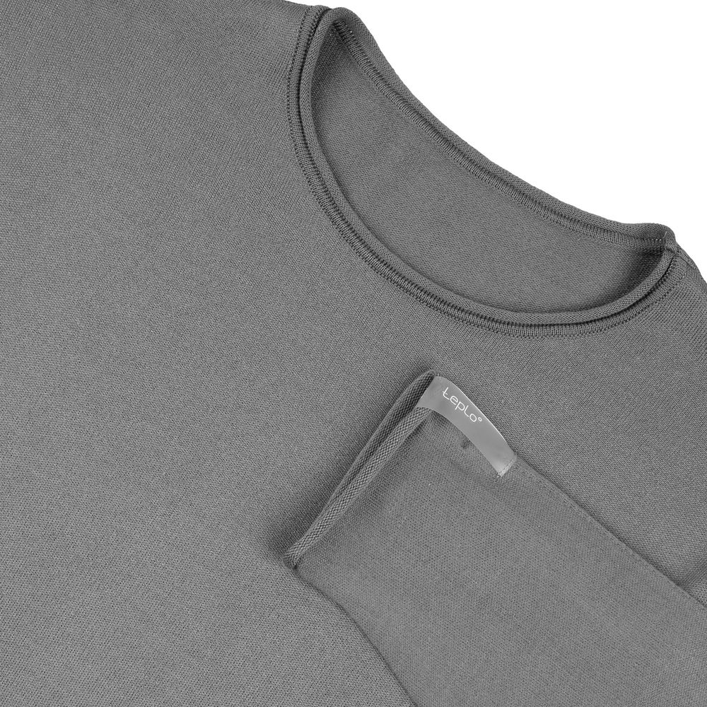 Лонгслив унисекс Siluetti Fuori, серый — изображение 4