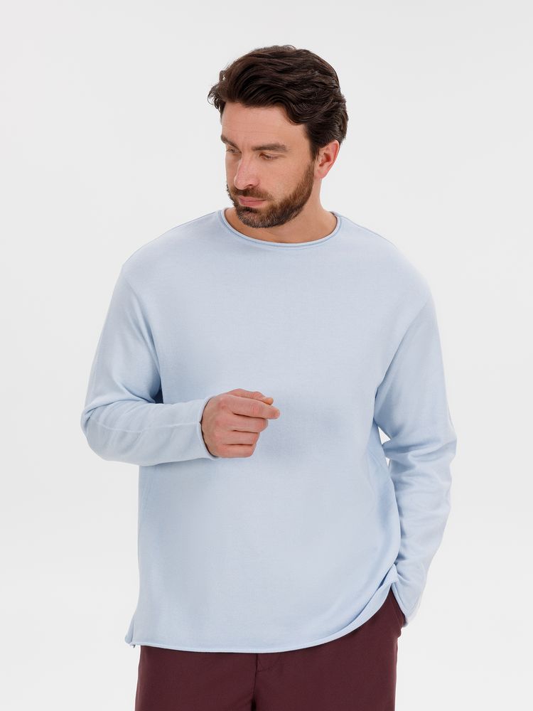 Лонгслив унисекс Siluetti Fuori, светло-голубой — изображение 9