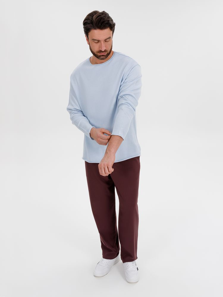 Лонгслив унисекс Siluetti Fuori, светло-голубой — изображение 11