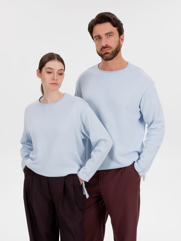 Лонгслив унисекс Siluetti Fuori, светло-голубой — изображение 13