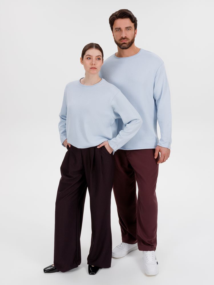 Лонгслив унисекс Siluetti Fuori, светло-голубой — изображение 14