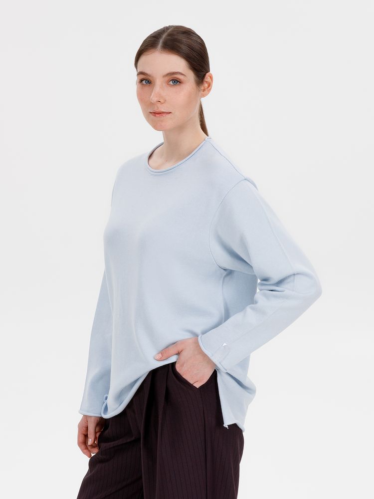 Лонгслив унисекс Siluetti Fuori, светло-голубой — изображение 6