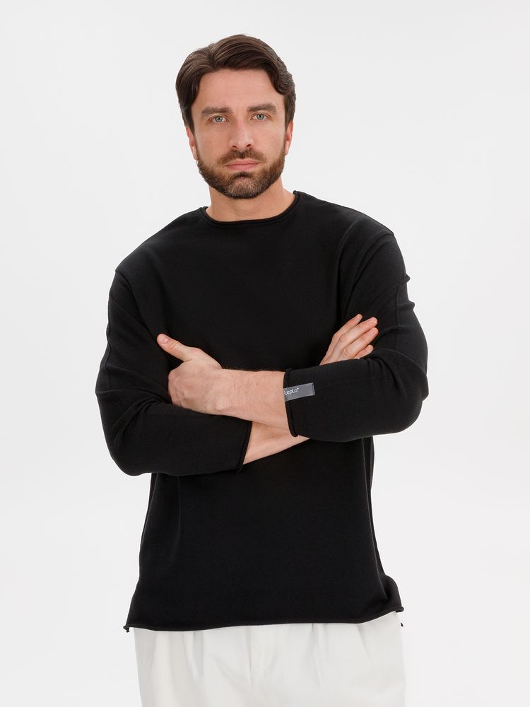 Лонгслив унисекс Siluetti Fuori, черный — изображение 10