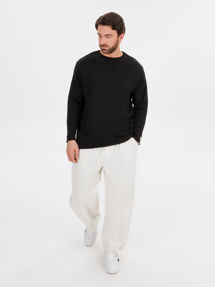 Лонгслив унисекс Siluetti Fuori, черный — изображение 13