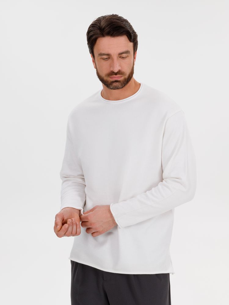 Лонгслив унисекс Siluetti Fuori, молочно-белый — изображение 11