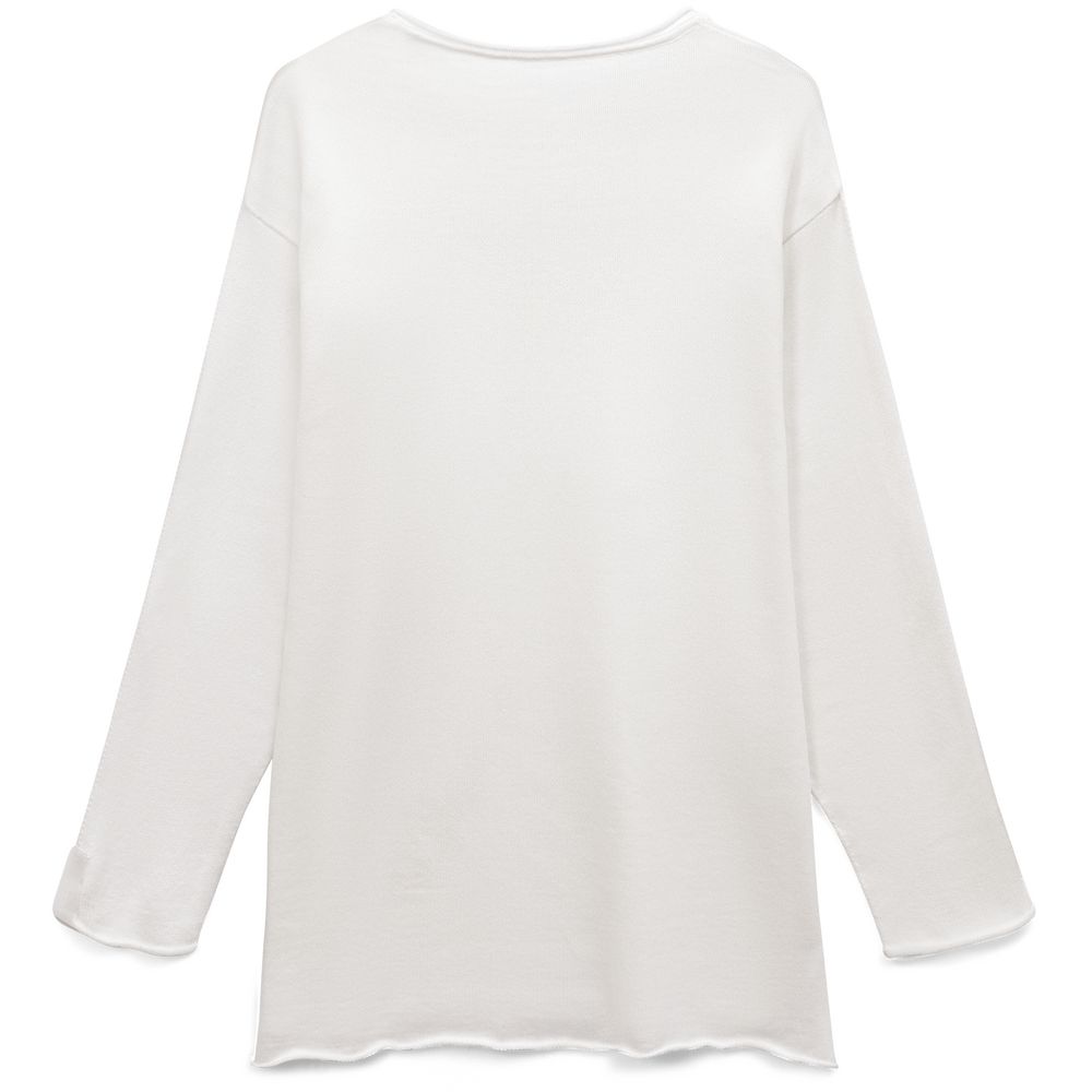 Лонгслив унисекс Siluetti Fuori, молочно-белый — изображение 3