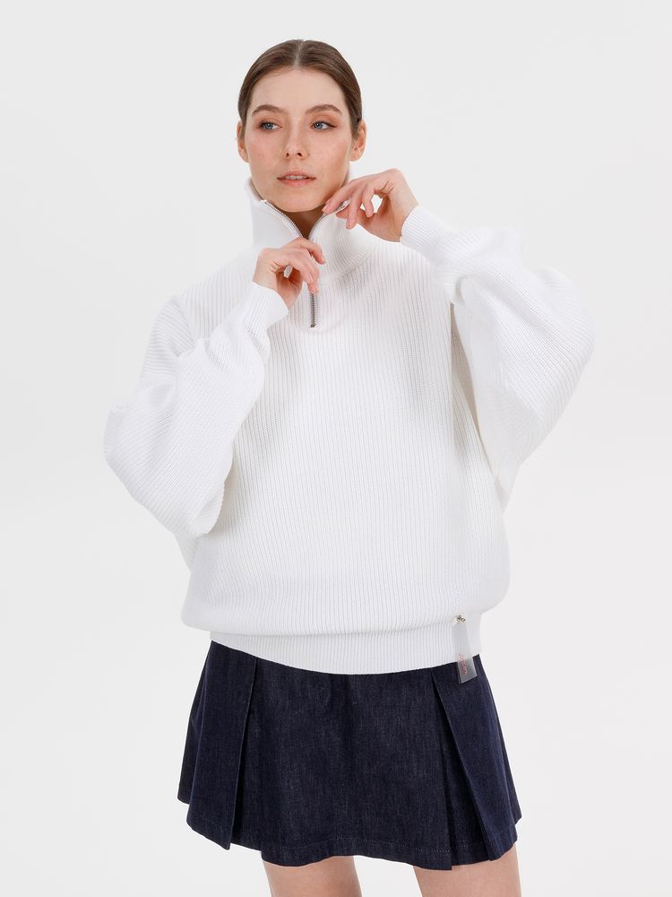 Джемпер Siluetti Birne, молочно-белый — изображение 6