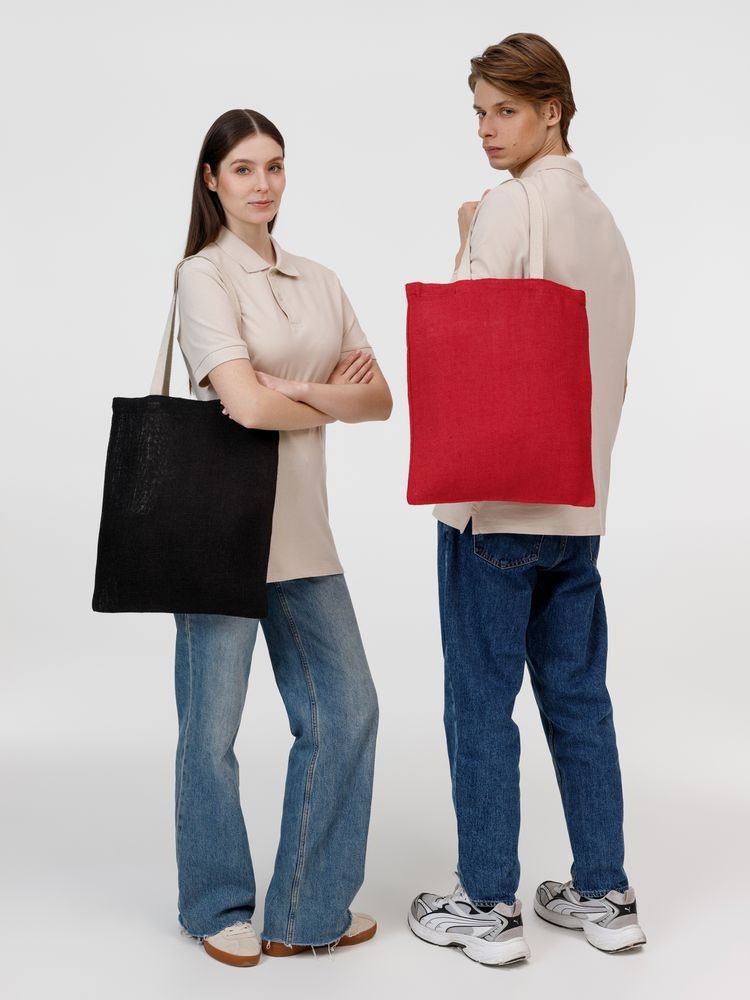 Холщовая сумка на плечо Juhu, черная — изображение 10