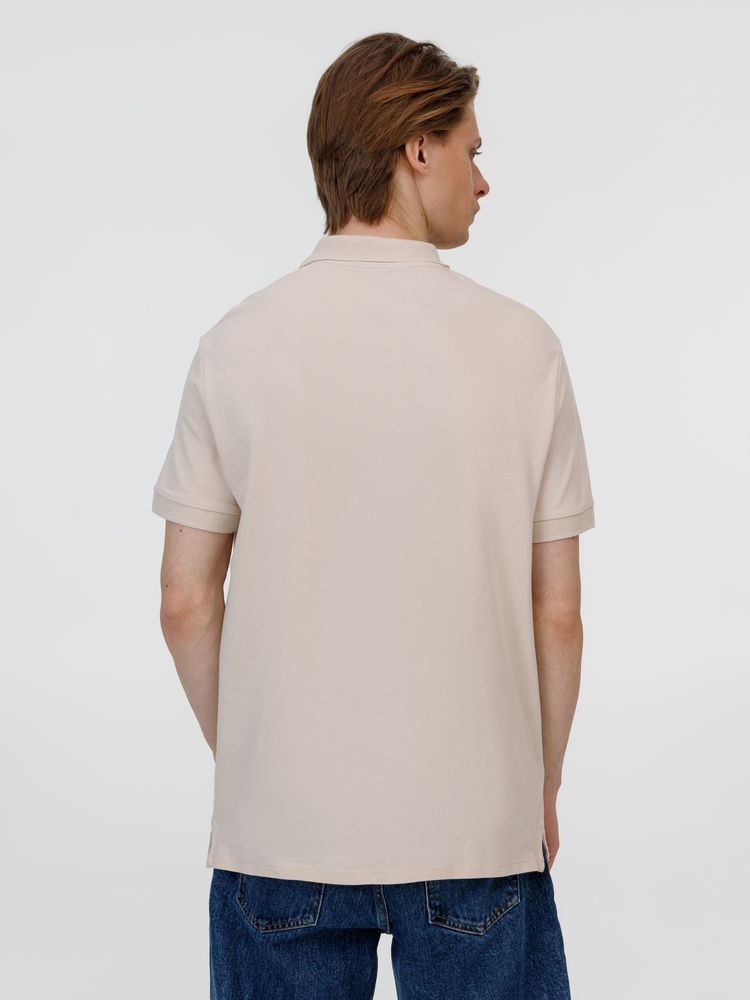 Рубашка поло унисекс Pacific, бежевая (льняная) — изображение 8