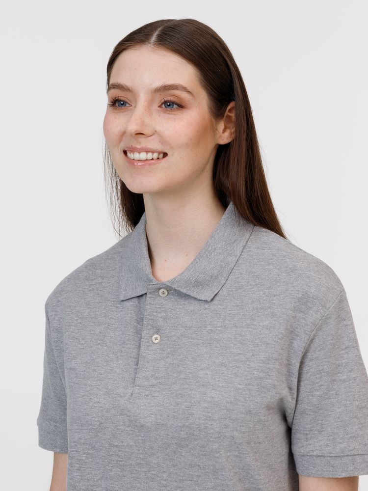 Рубашка поло унисекс Pacific, серый меланж — изображение 10
