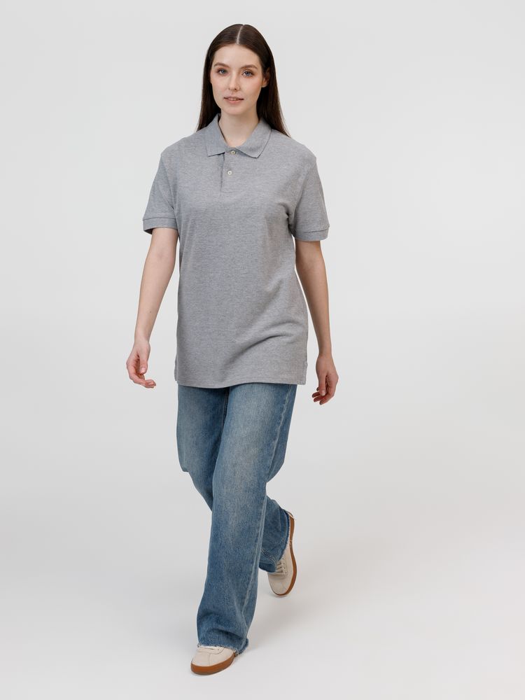 Рубашка поло унисекс Pacific, серый меланж — изображение 12