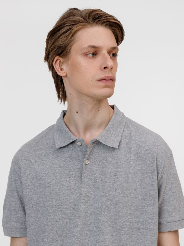 Рубашка поло унисекс Pacific, серый меланж — изображение 6