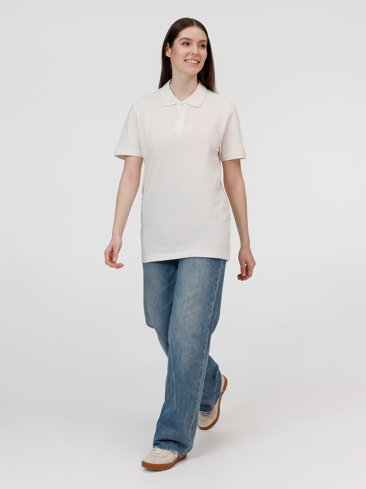 Рубашка поло унисекс Pulse, молочно-белая — изображение 11