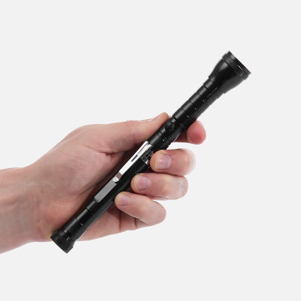 Телескопический фонарь с магнитом Flexion, ver.2, черный — изображение 9