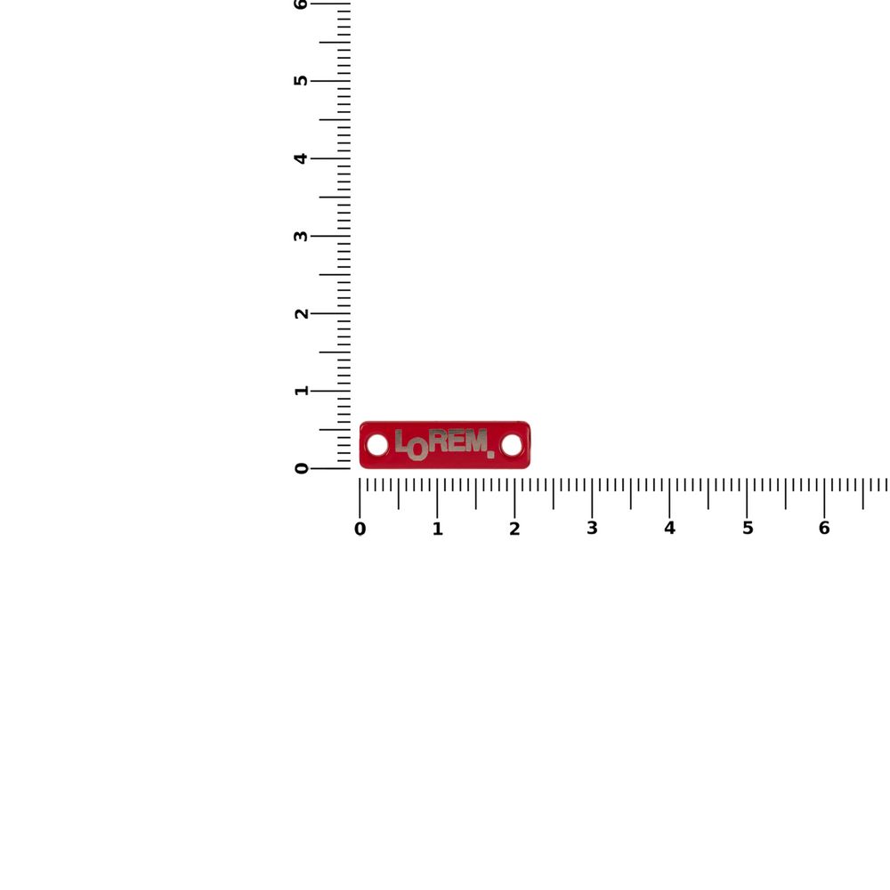 Шильдик металлический Alfa Liten, красный — изображение 3