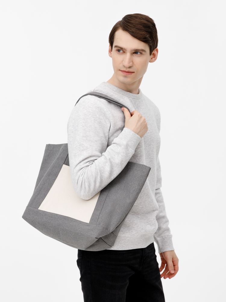 Шопер Shophop, серый с неокрашенным — изображение 8