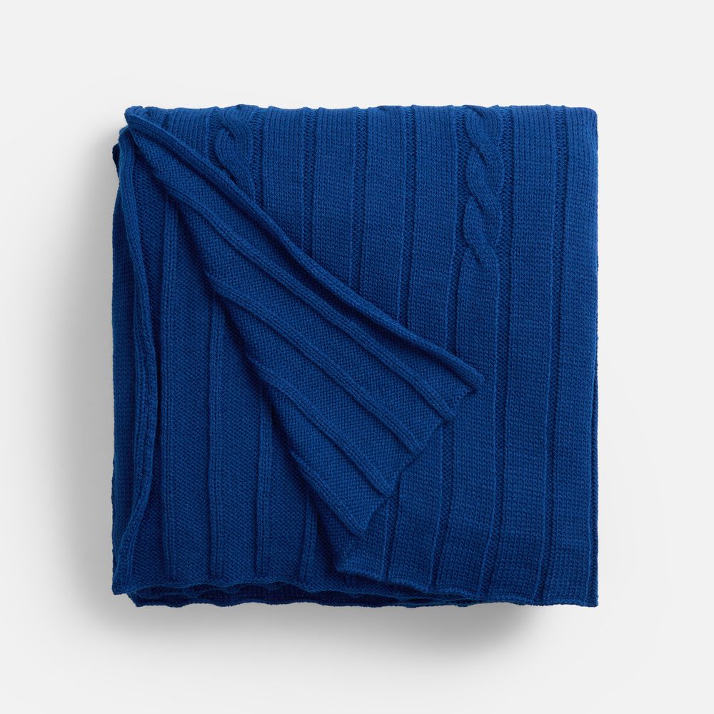 Плед Tressa, темно-синий (кобальт) — изображение 4