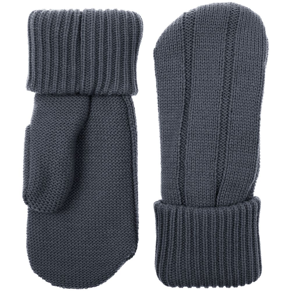 Варежки Knit Beat, серые (графит)
