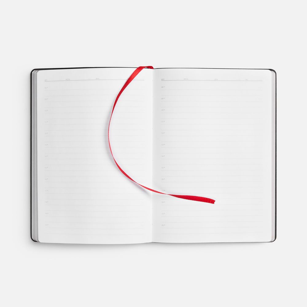 Ежедневник Nebraska Flex, недатированный, красный с серебристым — изображение 12