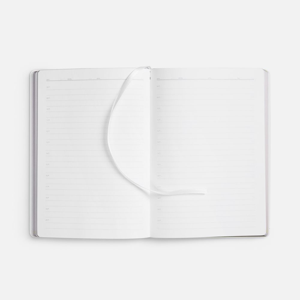 Ежедневник Nebraska Flex, недатированный, белый с золотистым — изображение 9