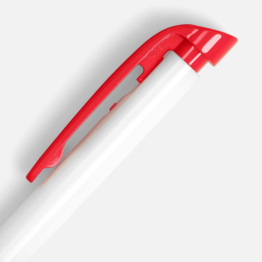 Ручка шариковая Favorite, белая с красным — изображение 4